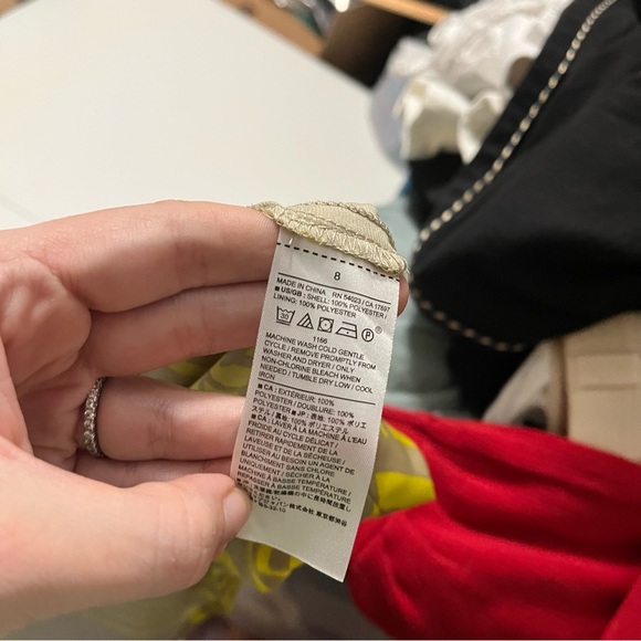 Banana Republic Factory Halter Satin Maxi Dress Khaki Tan Yellow Lime Size 8 P1 - Picture 7 of 10